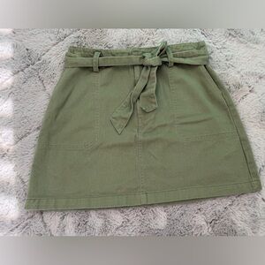 Olive Green Mini Skirt